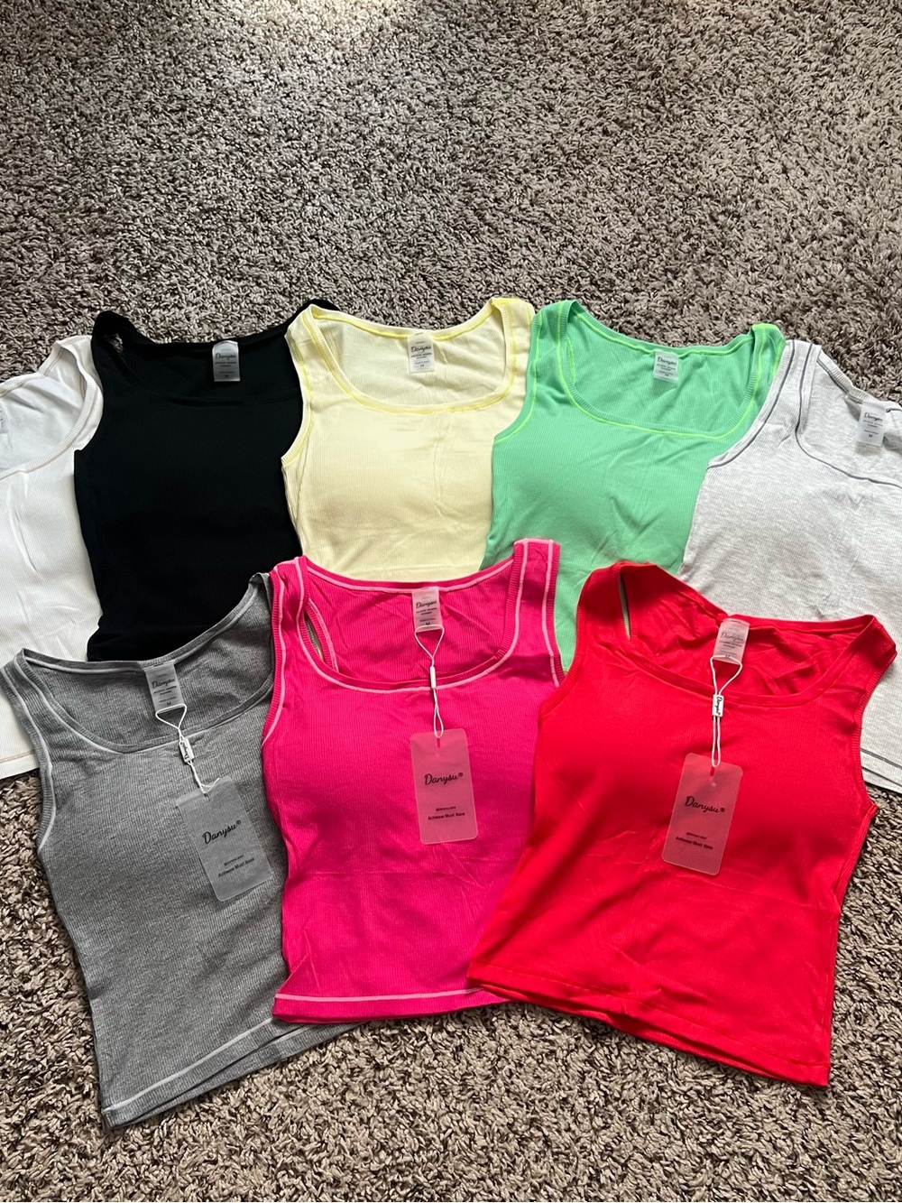 Women Rib Padded Tank Tops